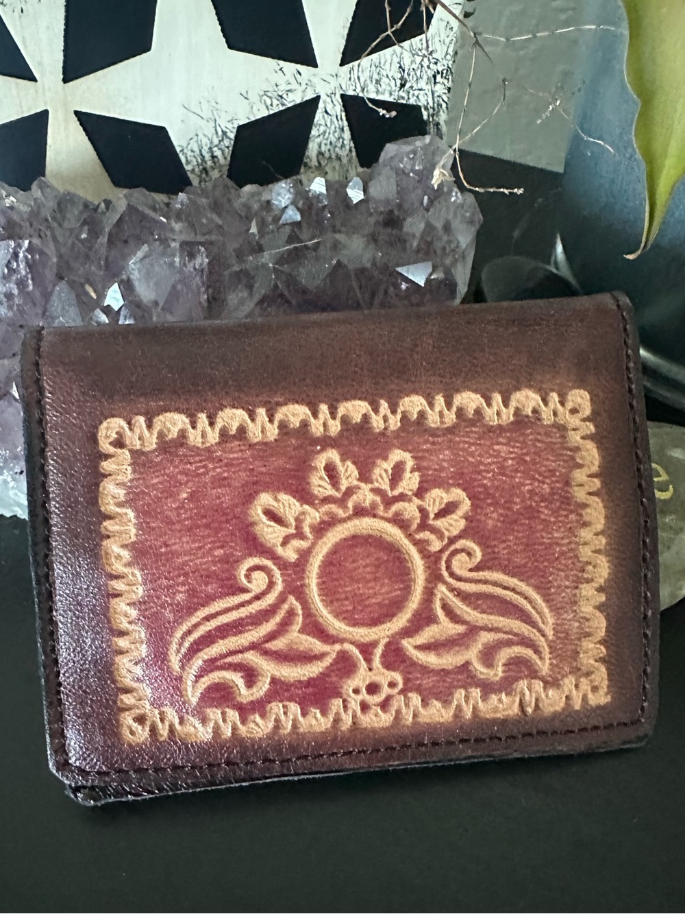 Leather Engraved Wallet for ID/Credit Cards